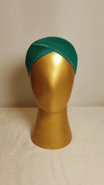 Crisscross Stone Trim - Green